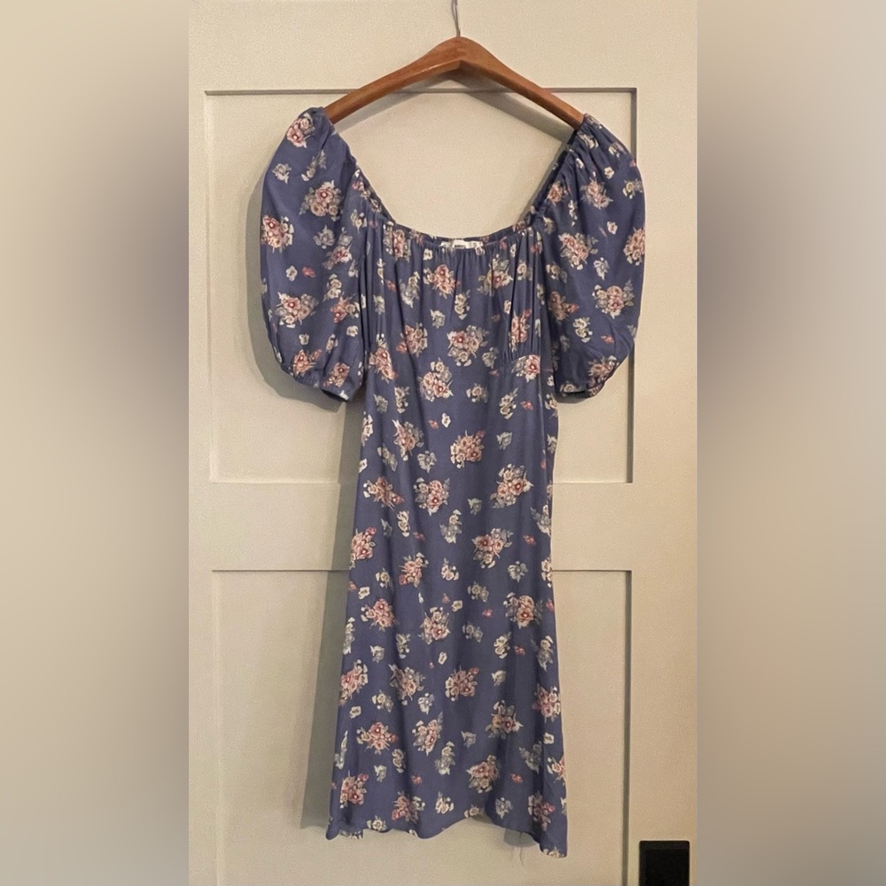 Mango Women’s Smocked Flower Print Dress, Size 4